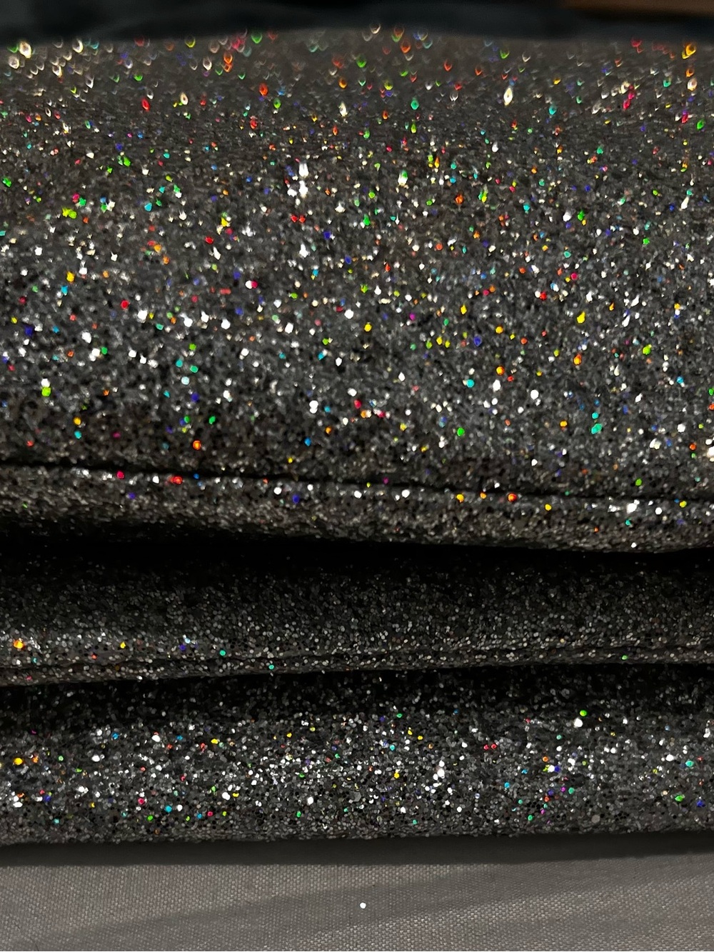 Caroline Hill Silver Glitter wristlet and clutch - Picture 4 of 6